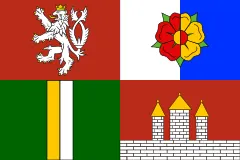 Flagge von Jihočeský kraj