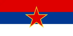Flagge von Serbien (1947–1992)