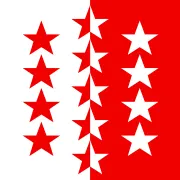 Flagge von Kanton Wallis